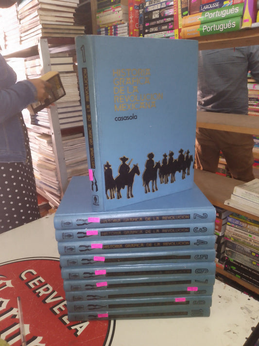 HISTORIA GRÁFICA DE LA REVOLUCIÓN MEXICANA POR GUSTAVO CASASOLA 10 TOMOS POR $2500 USADO HISTORIA LITERARIO 207