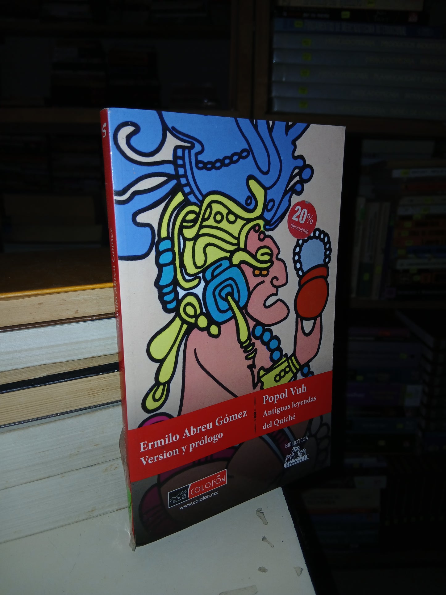 POPOL VUH ANTIGUAS LEYENDAS DEL QUICHÉ VERSIÓN Y PRÓLOGO DE HERMILO ABREU GÓMEZ USADO NOVELA LITERARIO 207