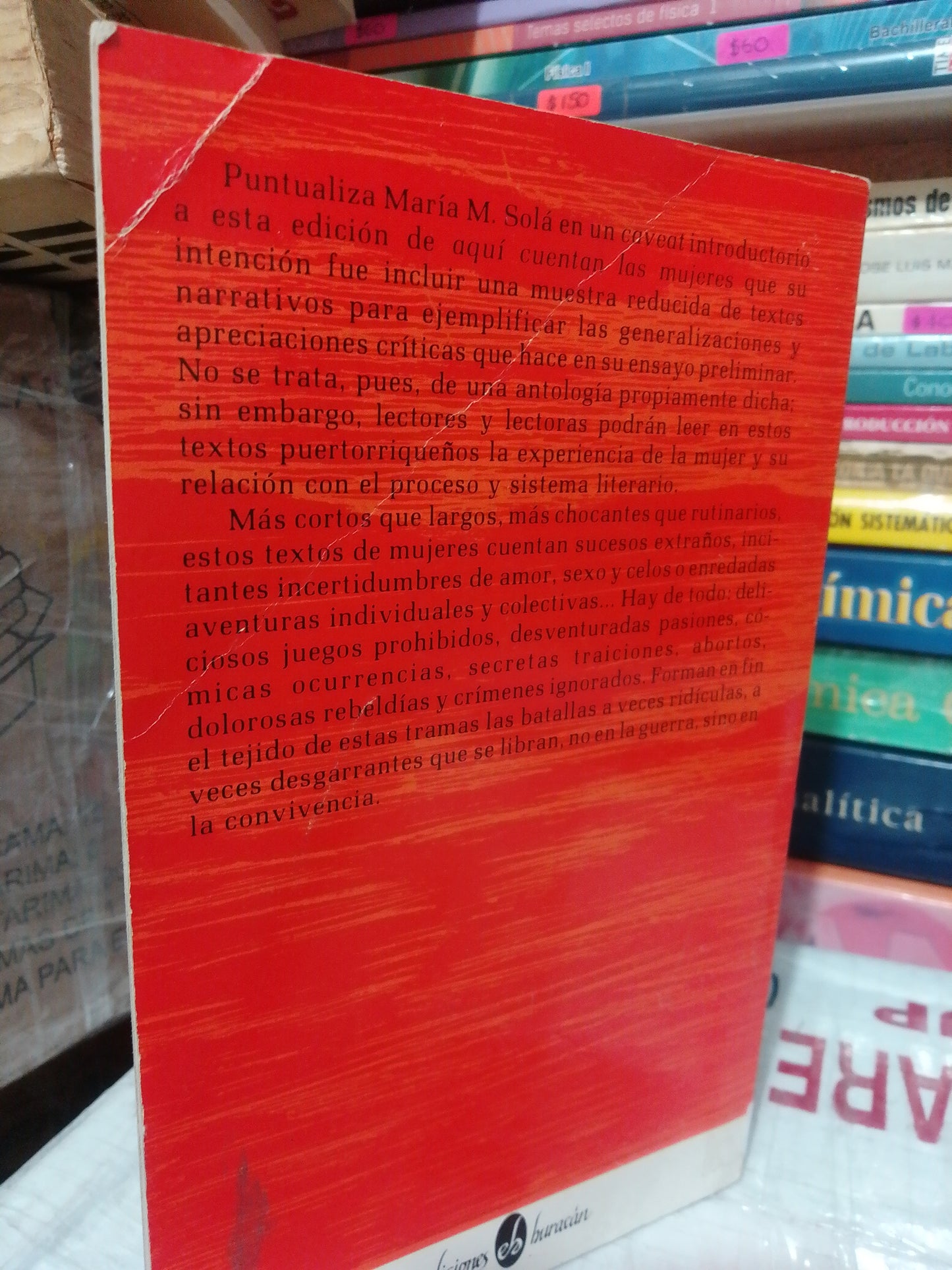 AQUÍ CUENTAN LAS MUJERES POR MARÍA M. SOLA USADO NOVELA JUÁREZ