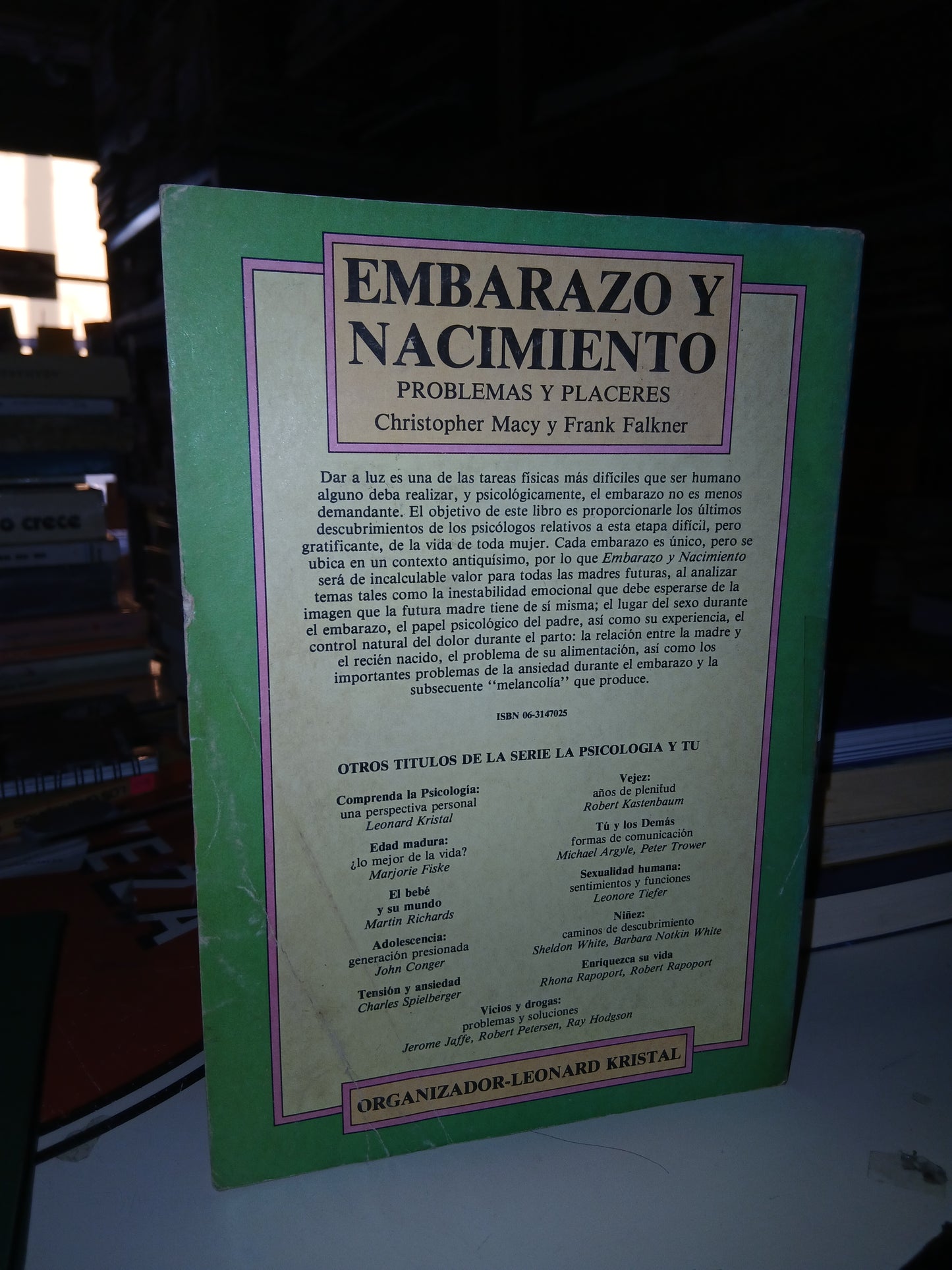 EMBARAZO Y NACIMIENTO. PROBLEMAS Y PLACERES POR CHRISTOPHER MACY Y FRANK FALKNER USADO SUPERACIÓN PERSONAL LITERARIO 207