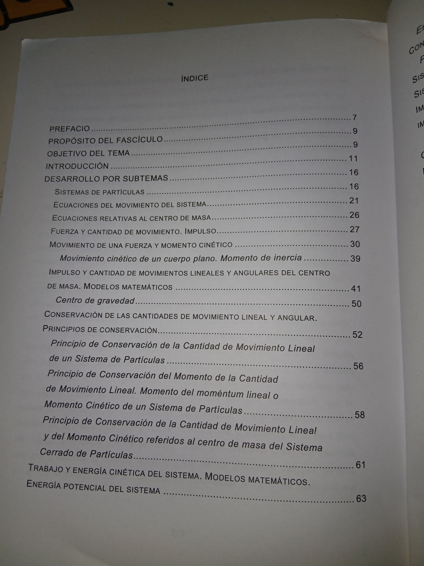 DINÁMICA DE SISTEMAS DE PARTÍCULAS TOMO I POR JOSÉ YURRIETA VALDÉS USADO QUÍMICA LITERARIO 207