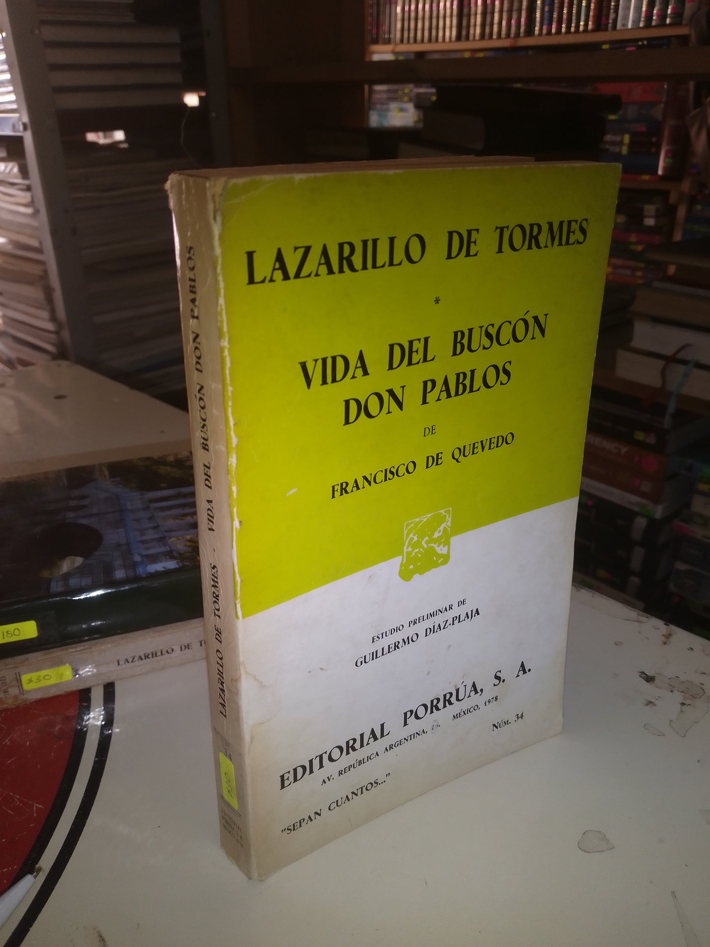 LAZARILLO DE TORMES/VIDA DEL BUSCÓN DON PABLOS POR FRANCISCO DE QUEVEDO USADO NOVELA LITERARIO 207
