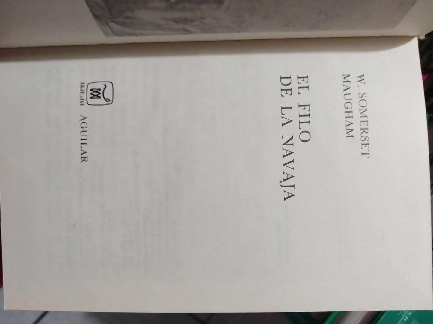 EL FILO DE LA NAVAJO SOMERSET MAUGHAM USADO NOVELA JUÁREZ
