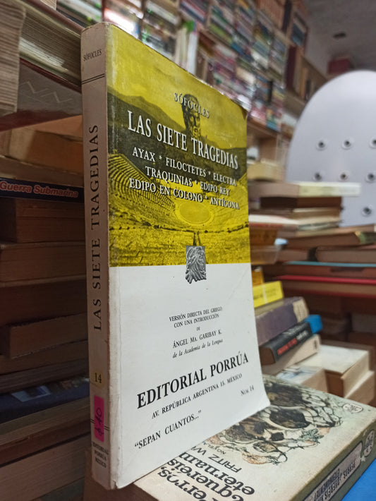 LAS SIETE TRAGEDIAS SÓFOCLES USADO NOVELAS ALDAMA
