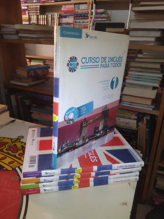 CURSO DE INGLÉS PARA TODOS VOLÚMENES 1 AL 5 ($800 POR 5 TOMOS) USADO IDIOMAS LITERARIO 207