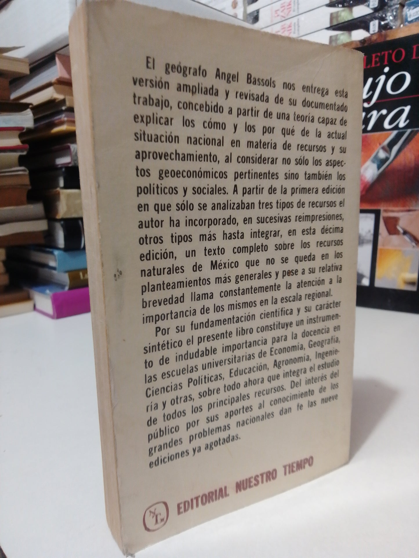 RECURSOS NATURALES DE MEXICO POR ANGEL BASSOLS BATALLA USADO HISTORIA JUAREZ