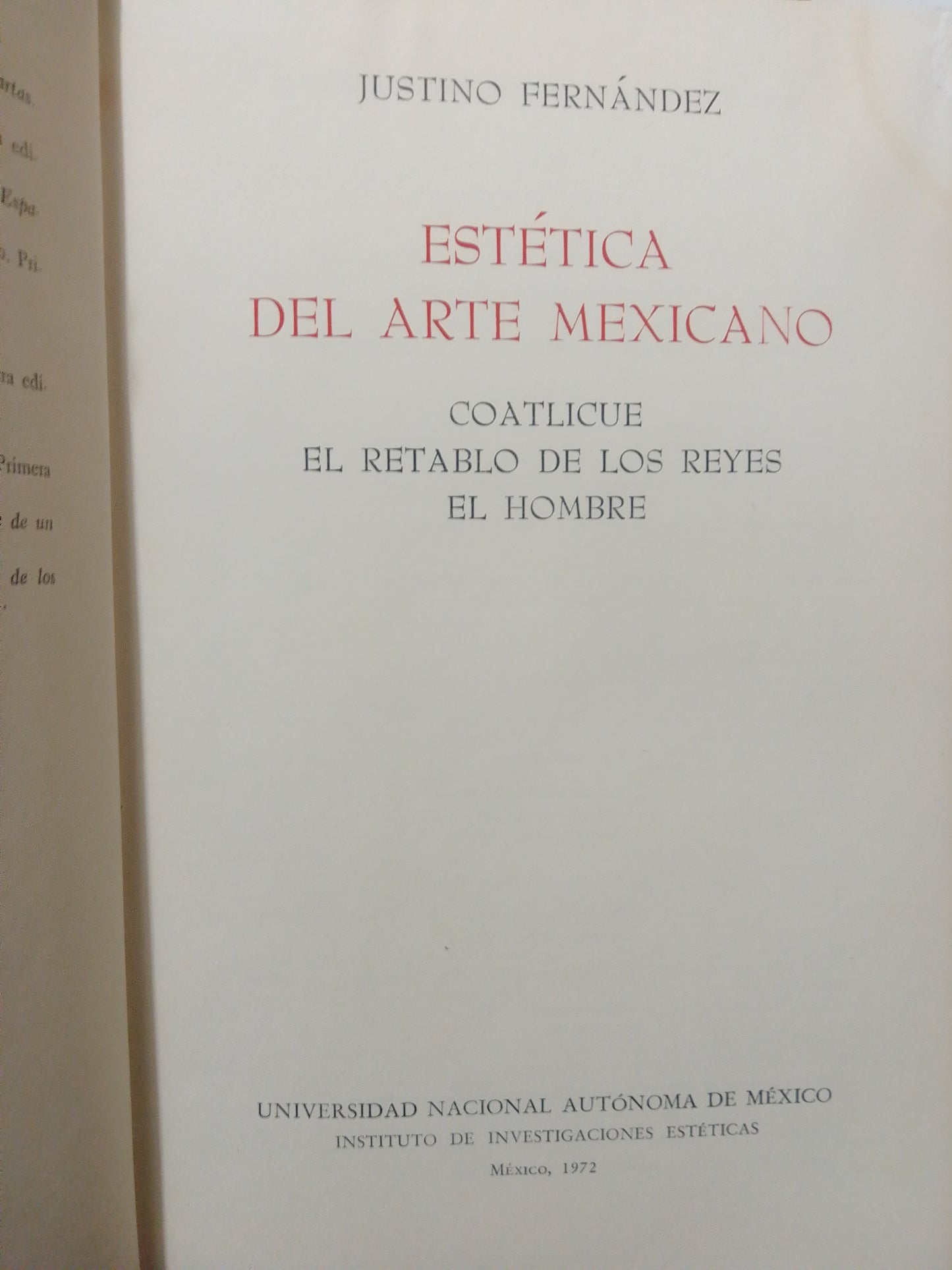 ESTETICA DEL ARTE MEXICANO POR JUSTINO FERNANDEZ USADO ARTE JUÁREZ