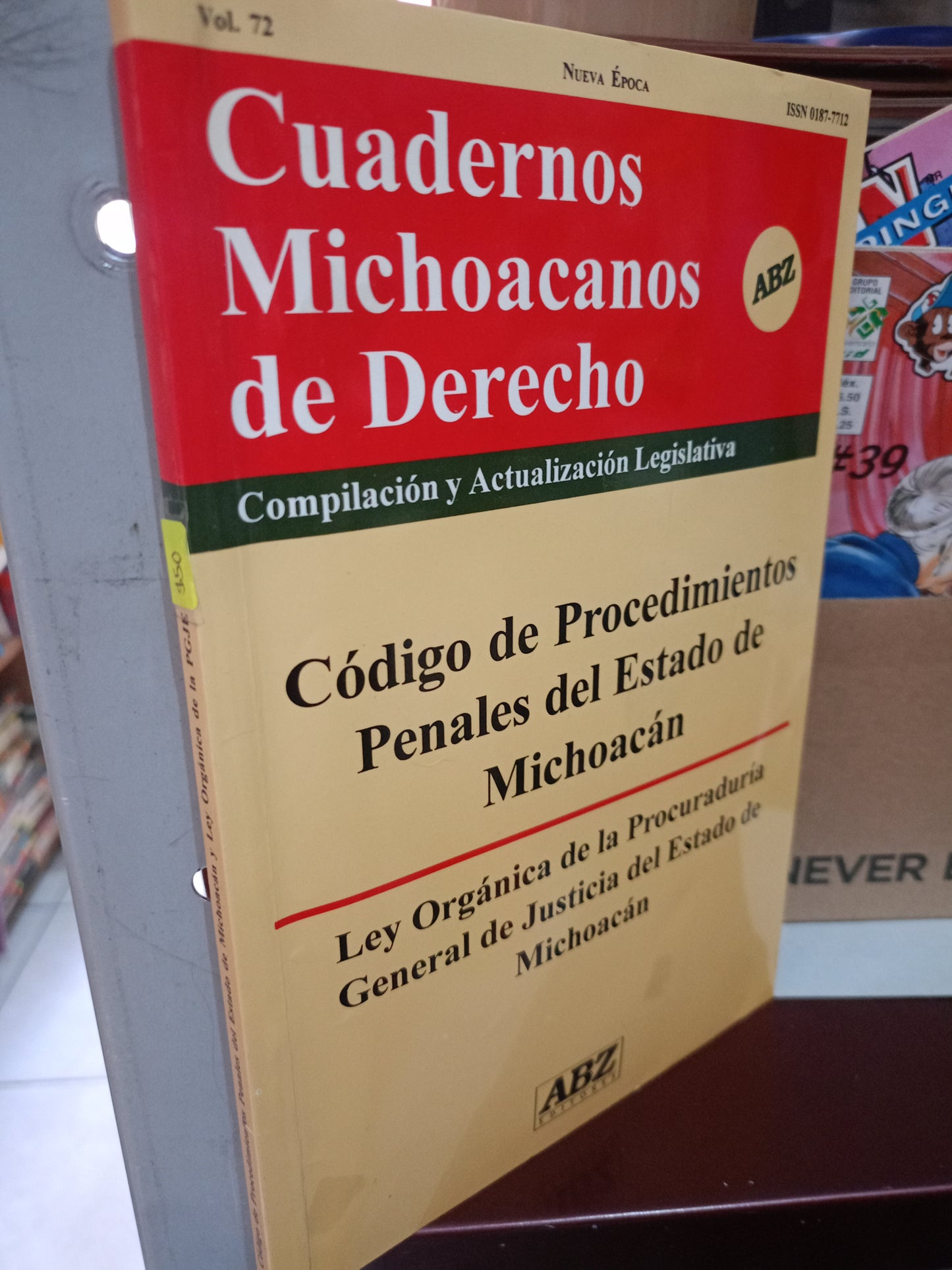 CODIGO DE PROCEDIMIENTOS PENALES DEL ESTADO MICHOACAN Y LEY ORGANICA DE ÑA PGJE USADO DERECHO LITERARIO 305