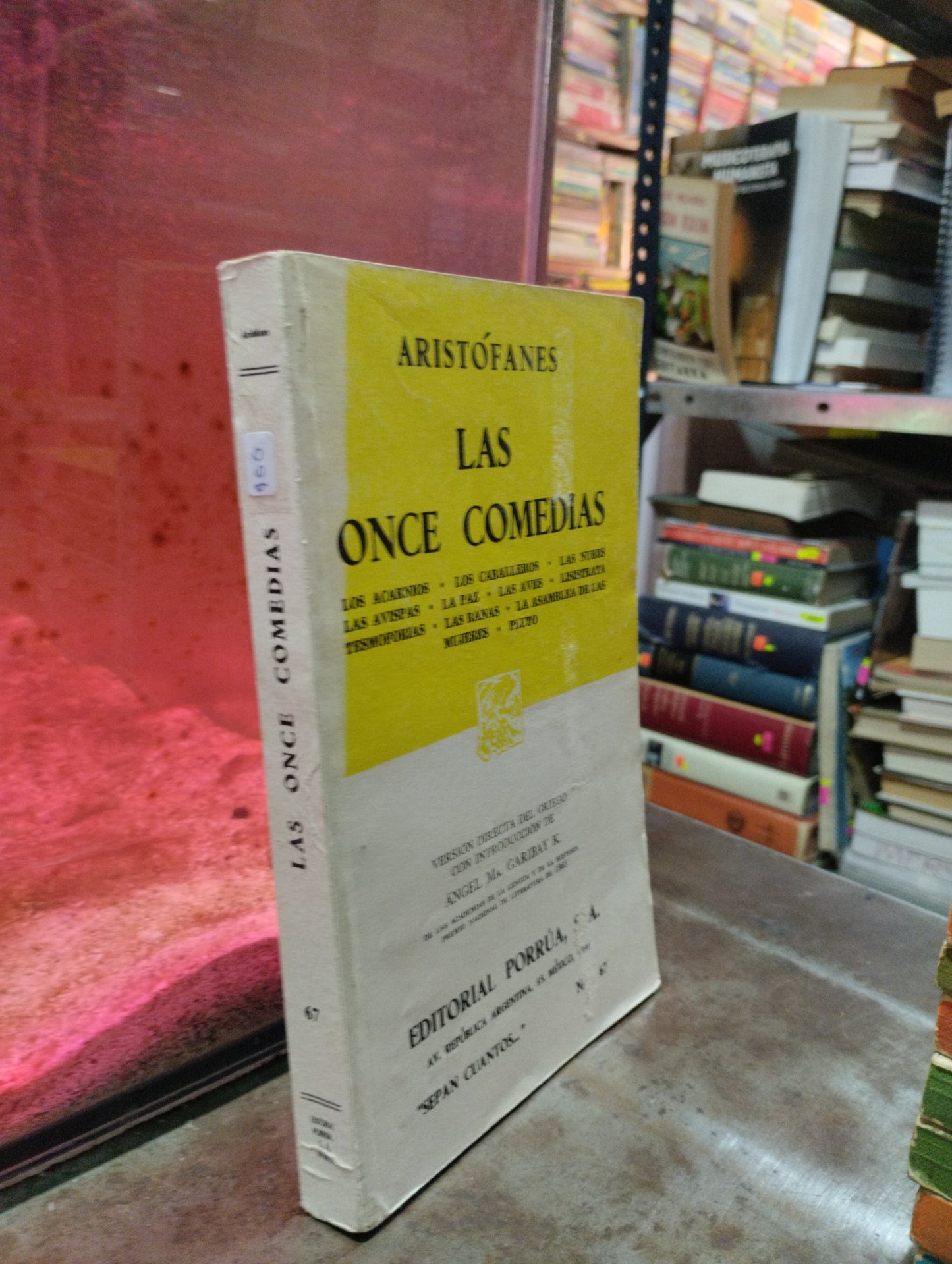 LAS ONCE COMEDIAS POR ARISTOFANES USADO NOVELAS ALDAMA