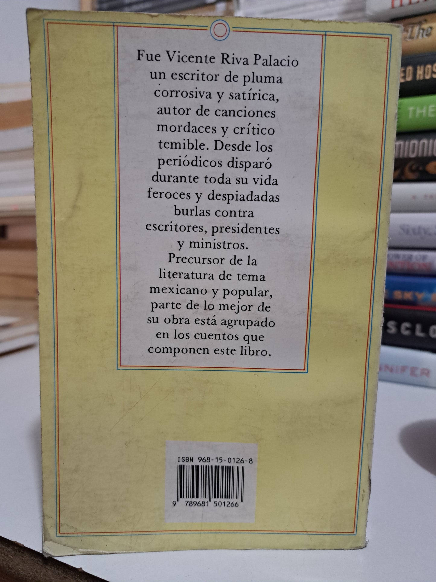CUENTOS DEL GENERAL V. RIVA PALACIO USADO NOVELA JUÁREZ