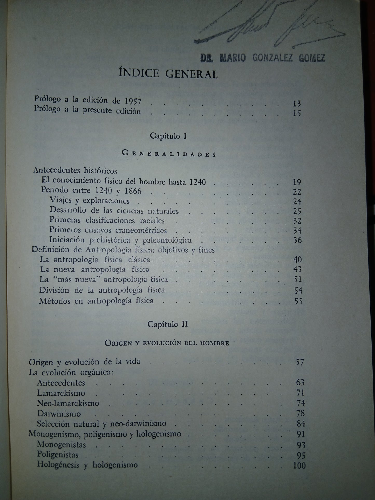 MANUAL DE ANTROPOLOGÍA FÍSICA POR JUAN COMAS USADO ANTROPOLOGÍA LITERARIO 207