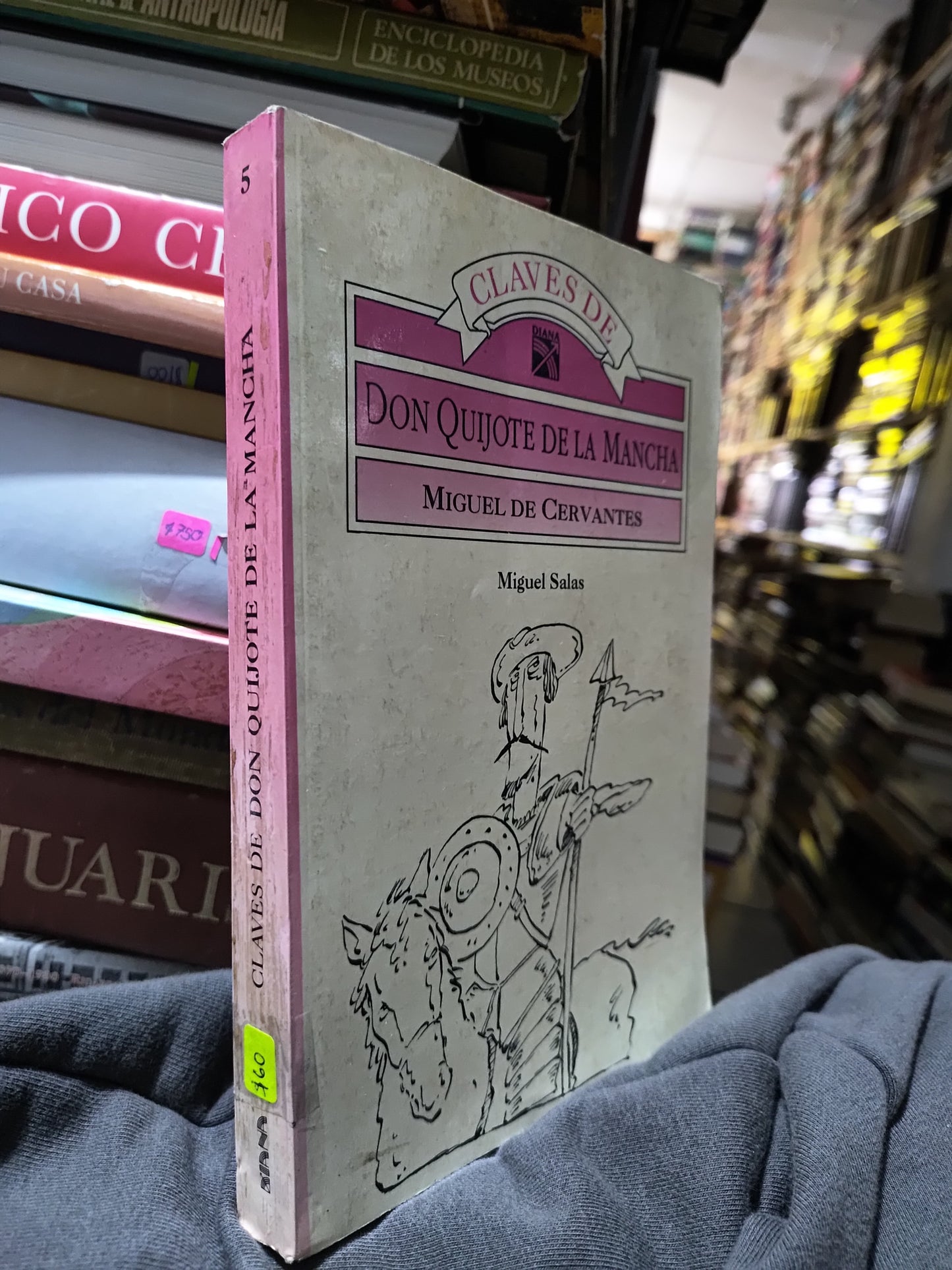 CLAVES DE DON QUIJOTE DE LA MANCHA POR MIGUEL SALAS USADO NOVELAS JUAREZ 507