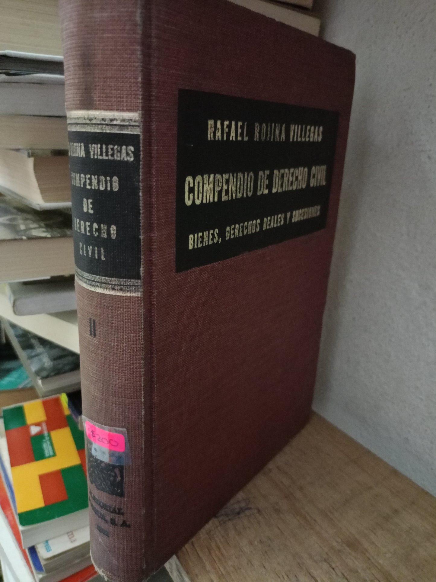 COMPENDIO DE DERECHO CIVIL II POR RAFAEL ROJINA VILLEGAS USADO DERECHO LITERARIO 305