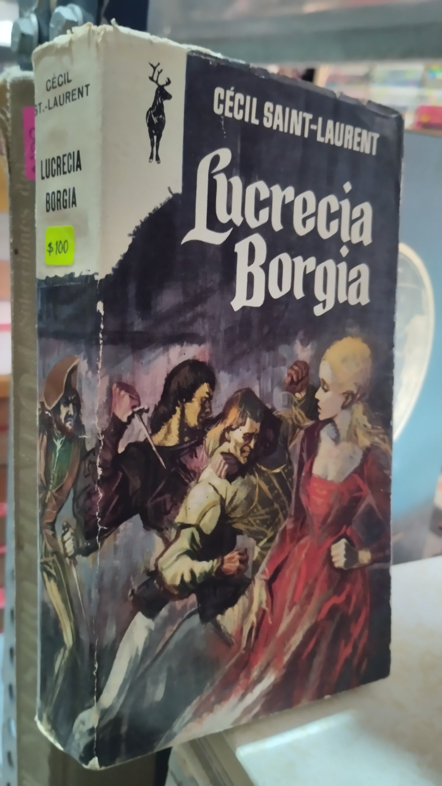 LUCRECIA BORGIA POR CECIL SAINT LAURENT LIBRO USADO NOVELAS ALDAMA