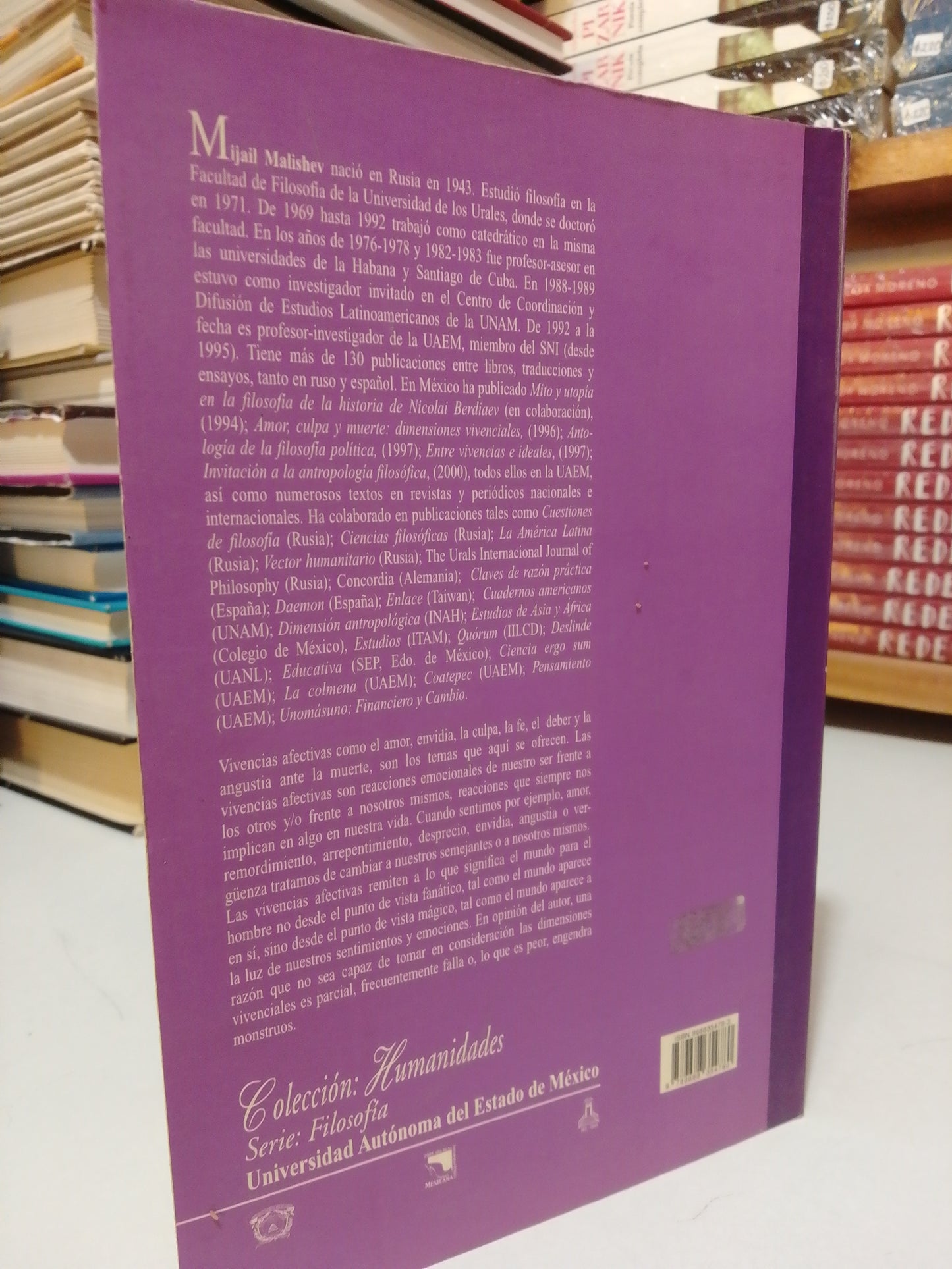 VIVIENCIAS EFECTIVAS Y ACTITUD ENTRE EL EXISTIR POR MIJAIL MALISHEV USADO SUP.PERSONAL JUÁREZ