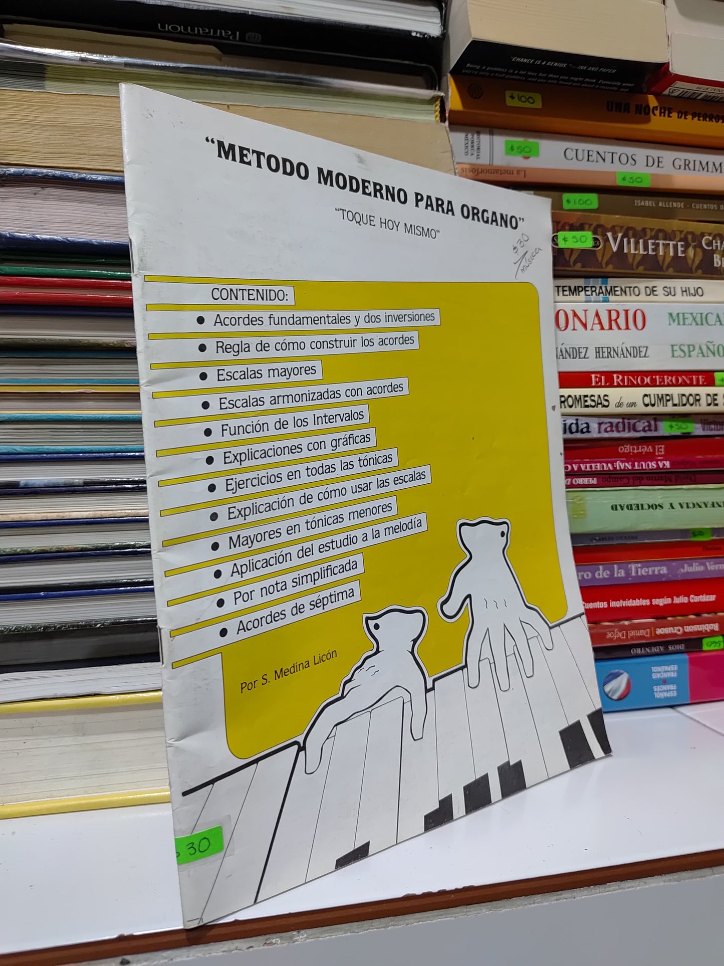 METODO MODERNO PARA ORGANO POR S. MEDINA LICON USADO MUSICA JUAREZ