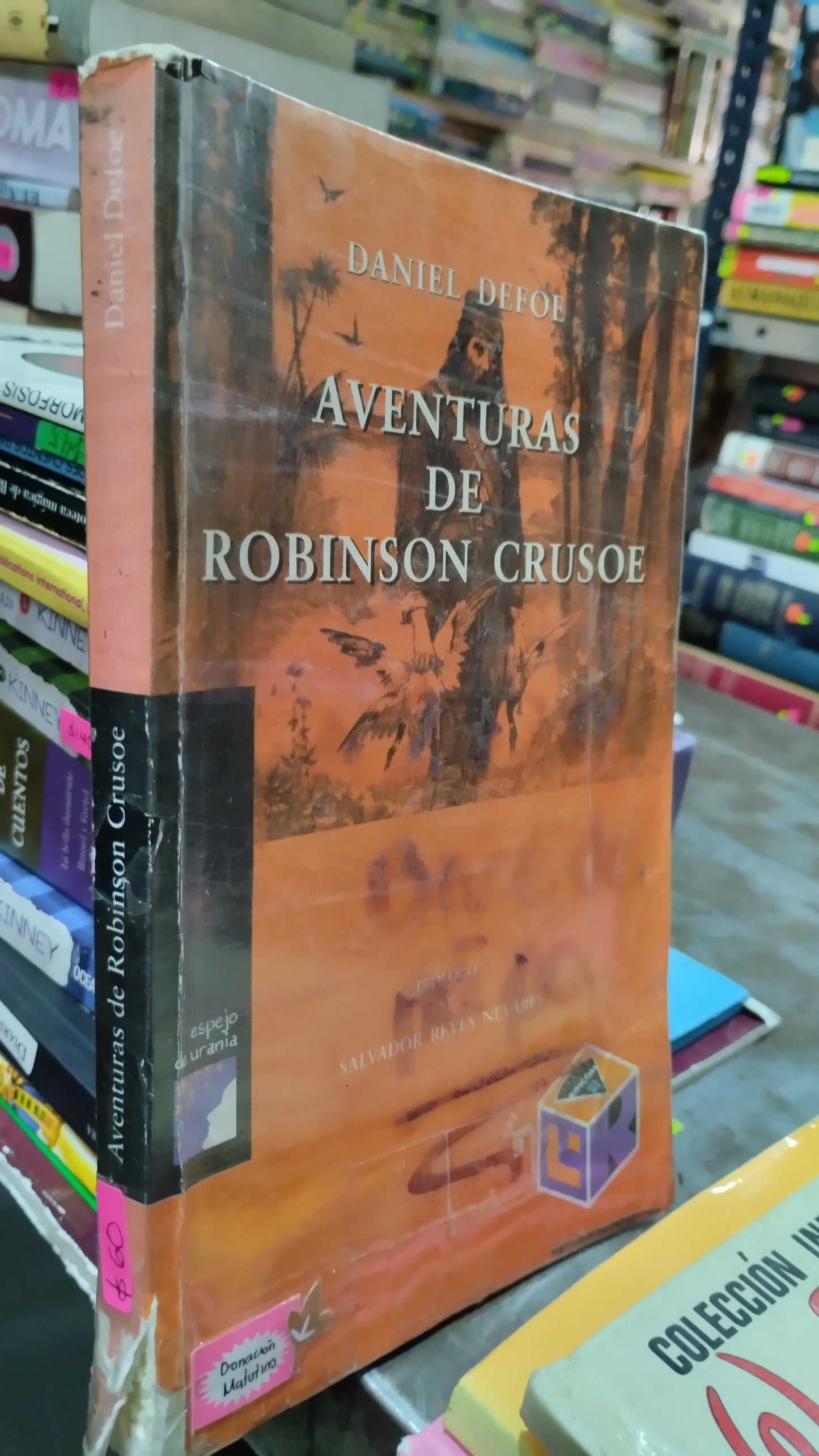 AVENTURAS DE ROBINSON CRUSOE POR DANIEL DEFOE LIBRO USADO INFANTIL ALDAMA