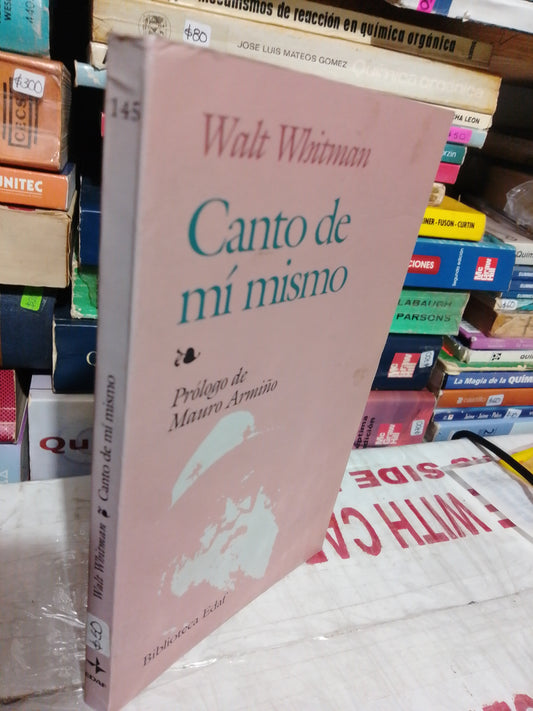 CANTO DE MI MISMO POR WALTER WHITMAN USADO NOVELA JUÁREZ