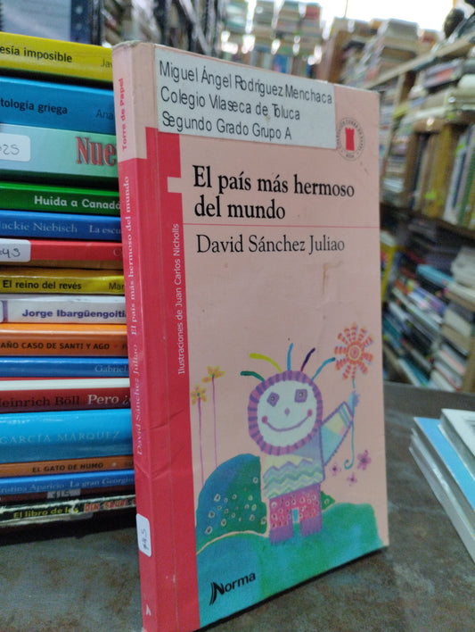 EL PAIS MAS HERMOSO DEL MUNDO POR DAVID SANCHEZ JULIAO USADO INFANTIL ALDAMA