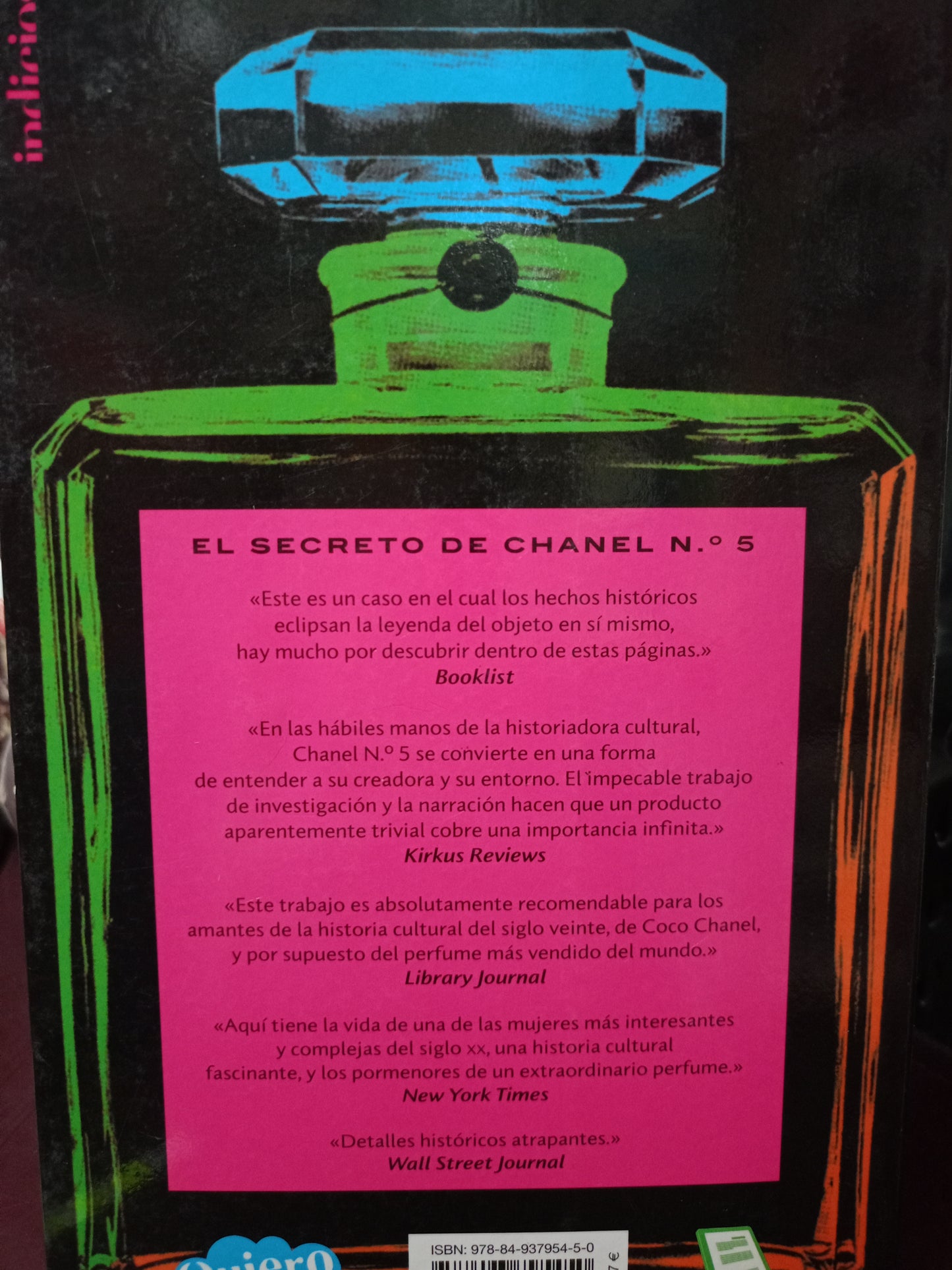 EL SECRETO DE CHANEL N.5 LA HISTORIA INTIMA DEL PERFUME MAS FAMOSO TILARBJ. MAZZEO USADO NOVELA LITERARIO 305
