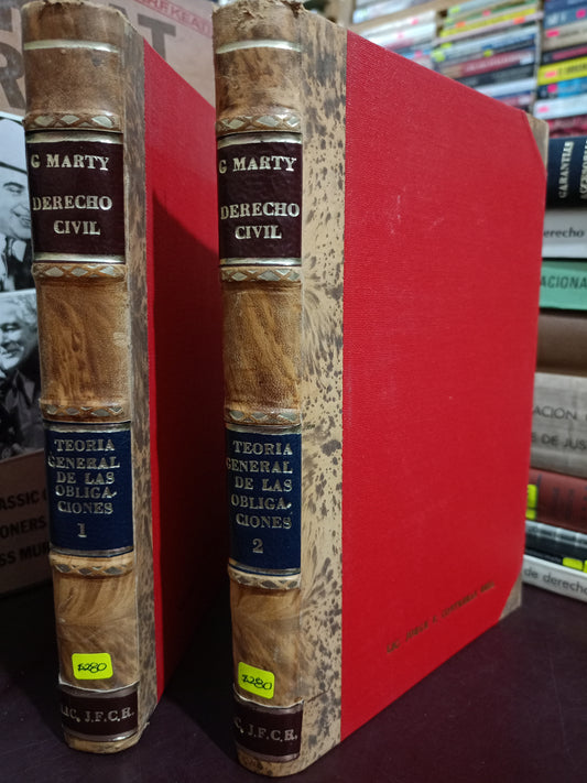 DERECHO CIVIL TEORÍA GENERAL DE LAS OBLIGACIONES 1 Y 2 POR G. MARTY USADO DERECHO LITERARIO 35