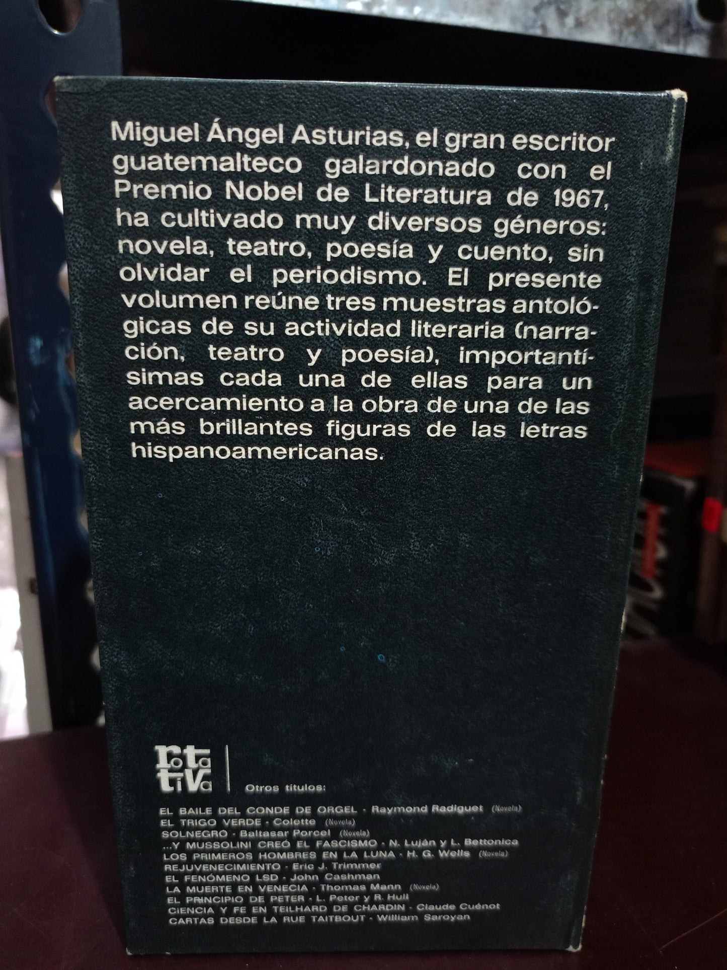 TOROTUMBO POR MIGUEL ANGEL ASTURIAS USADO NOVELA LITERARIO 305