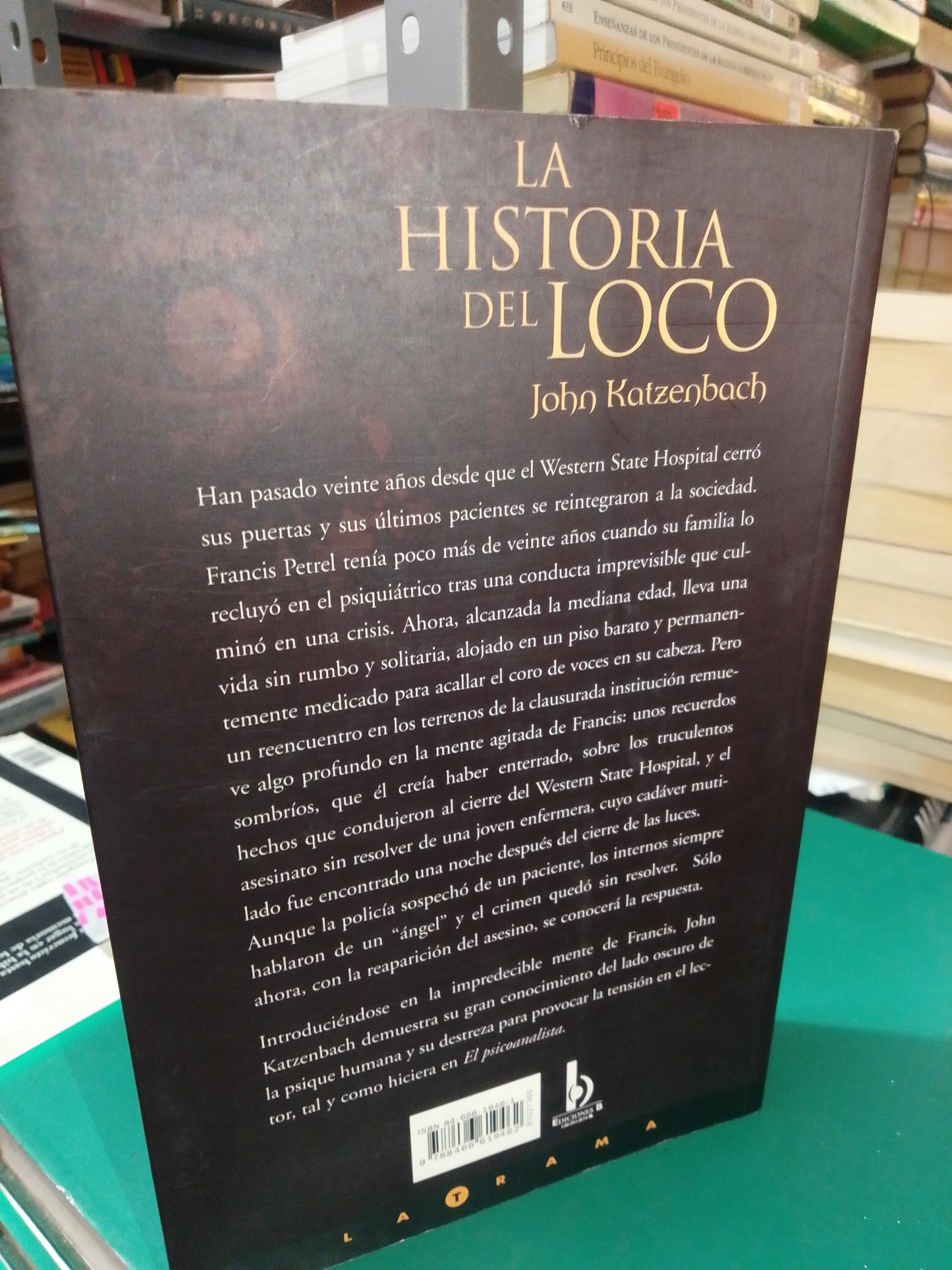 LA HISTORIA DEL LOCO POR JOHN KATZENBACH USADO NOVELA JUAREZ