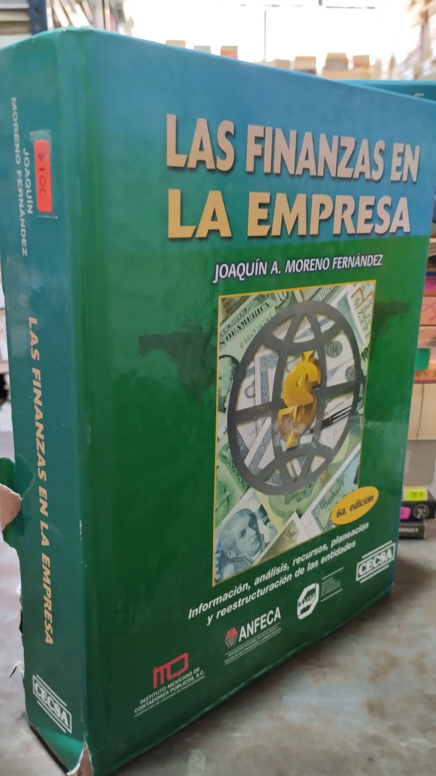 LAS FINANZAS EN LA EMPRESA POR JOAQUIN A MORENO FERNANDEZ LIBRO USADO ADMINISTRACION ALDAMA