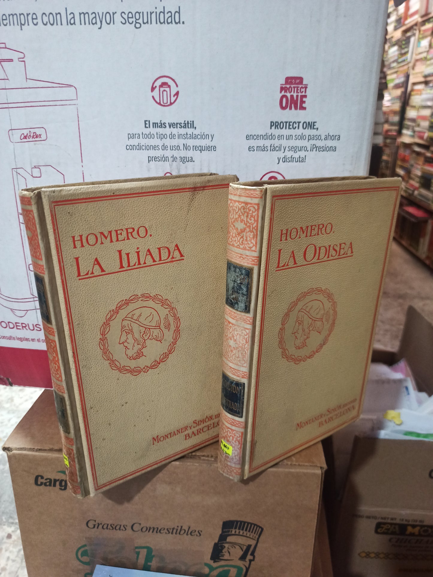 LA ILIADA LA ODISEA POR HOMERO USADO ANTIGUOS ALDAMA