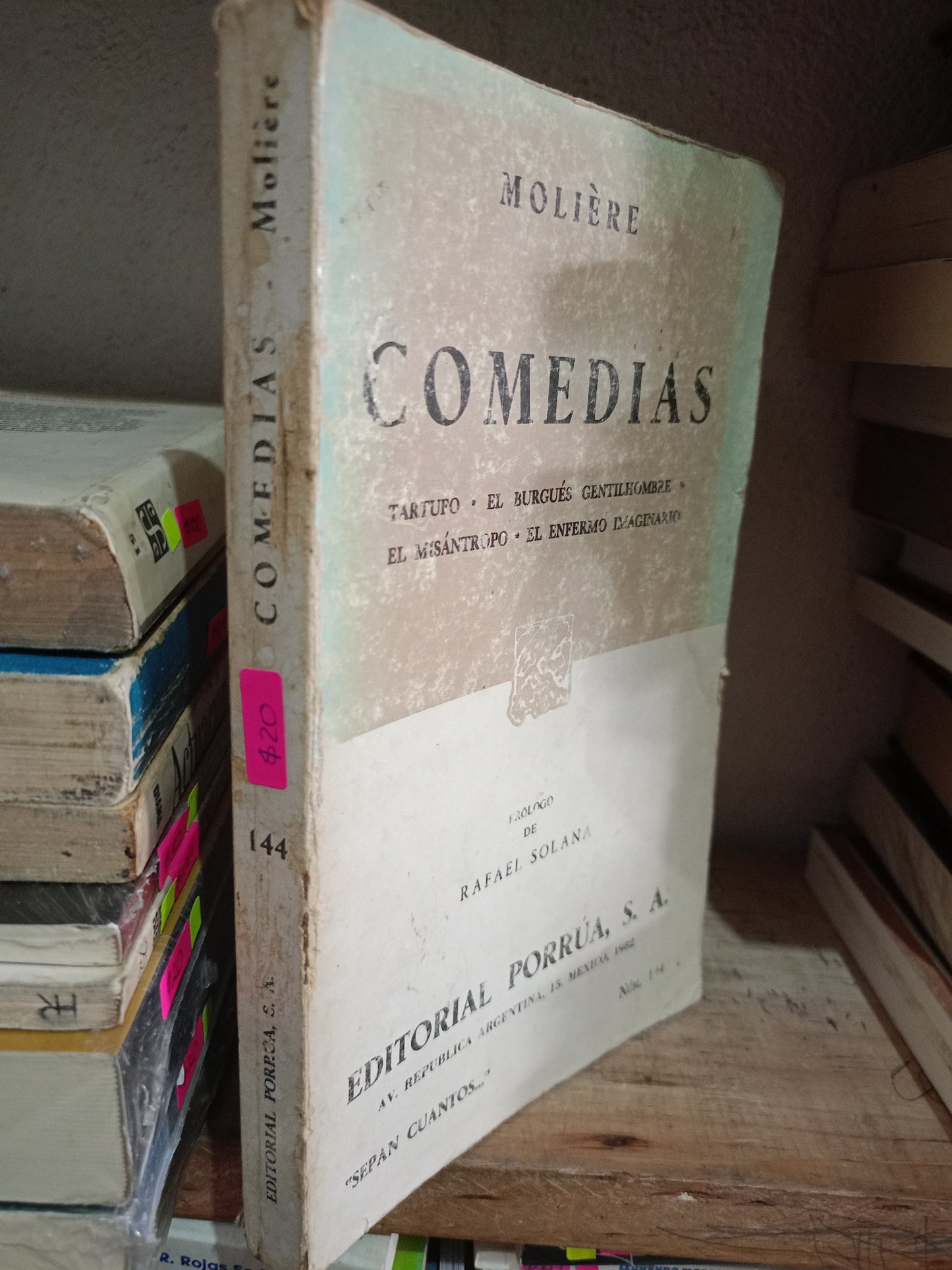 COMEDIAS POR MOLIERE USADO NOVELAS LITERARIO 305