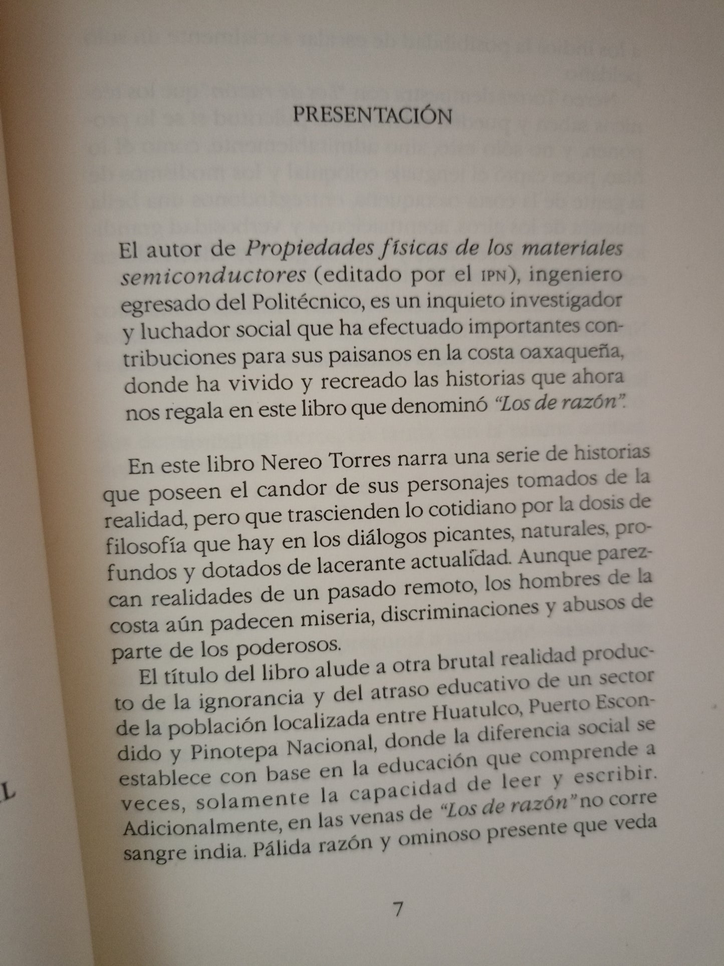LOS DE RAZON NEREO TORRES USADO NOVELA LITERARIO 305