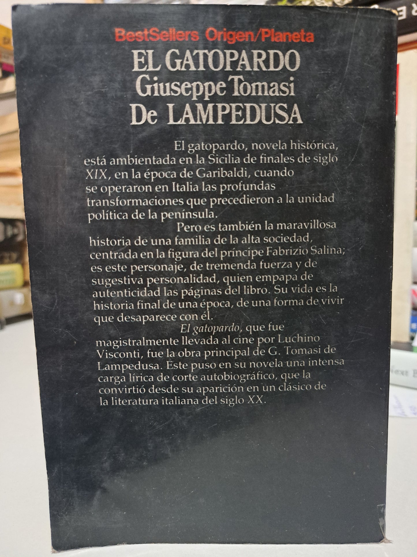 EL GATOPARDO GUISEPPE TOMASI DE LAMPEDUSA USADO NOVELA JUÁREZ