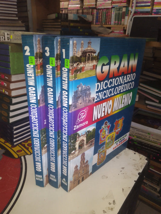 GRAN DICCIONARIO ENCICLOPÉDICO NUEVO MILENIO 1, 2 Y 3/$20 C/U USADO ENCICLOPEDIAS LITERARIO 207