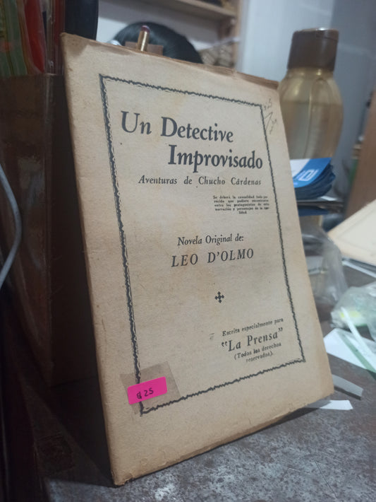 UN DETECTIVE IMPROVISADO POR LEO D'OLMO USADO ANTIGUOS ALDAMA