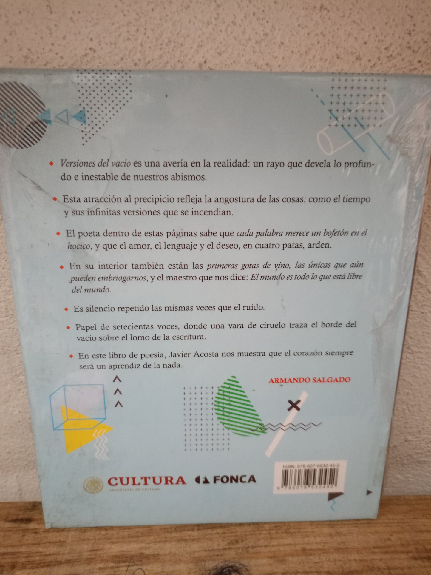 VERSIONES DEL VACÍO POR JAVIER ACOSTA NUEVO LIBROS NUEVOS LITERARIO 305