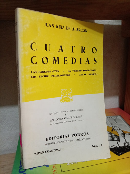 CUATRO COMEDIAS POR JUAN RUIZ DE ALARCON USADO NOVELA LITERARIO 305