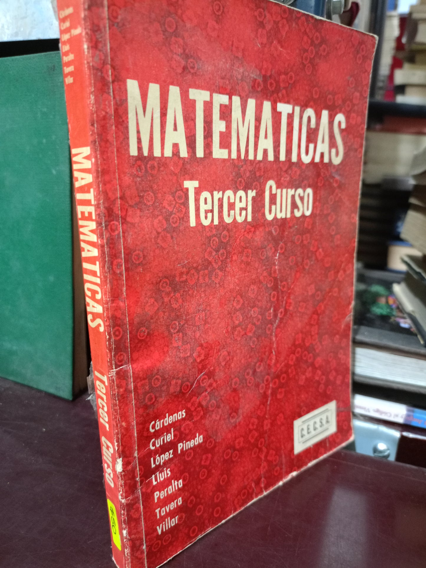 MATEMÁTICAS TERCER CURSO POR CÁRDENAS CURIEL LÓPEZ PINEDA PERALTA TAVERA VILLAR USADO MATE LITERARIO 305