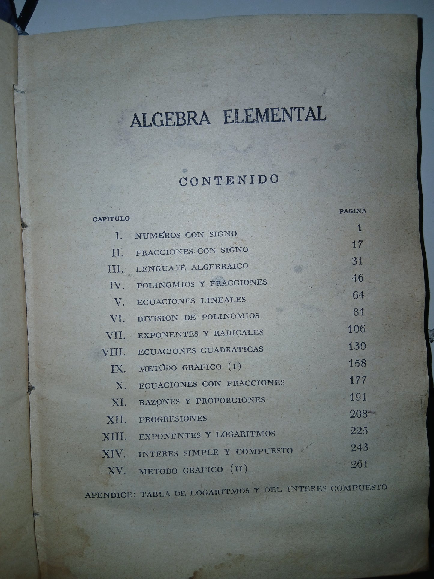 ÁLGEBRA ELEMENTAL POR F. ZUBIETA R. USADO MATEMÁTICAS LITERARIO 207