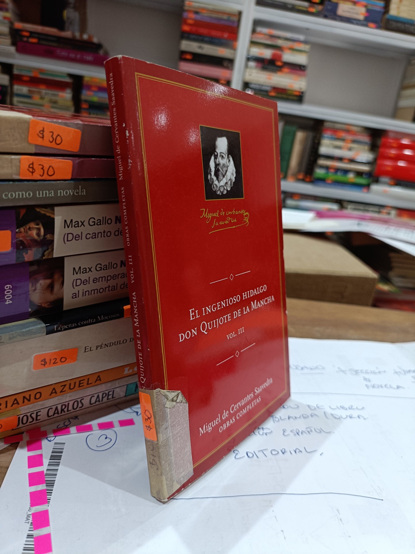 EL INGENIOSO HIDALGO DON QUIJOTE DE LA MANCHA III POR MIGUEL DE CERVANTES SAAVEDRA USADOS NOVELAS JUAREZ 515
