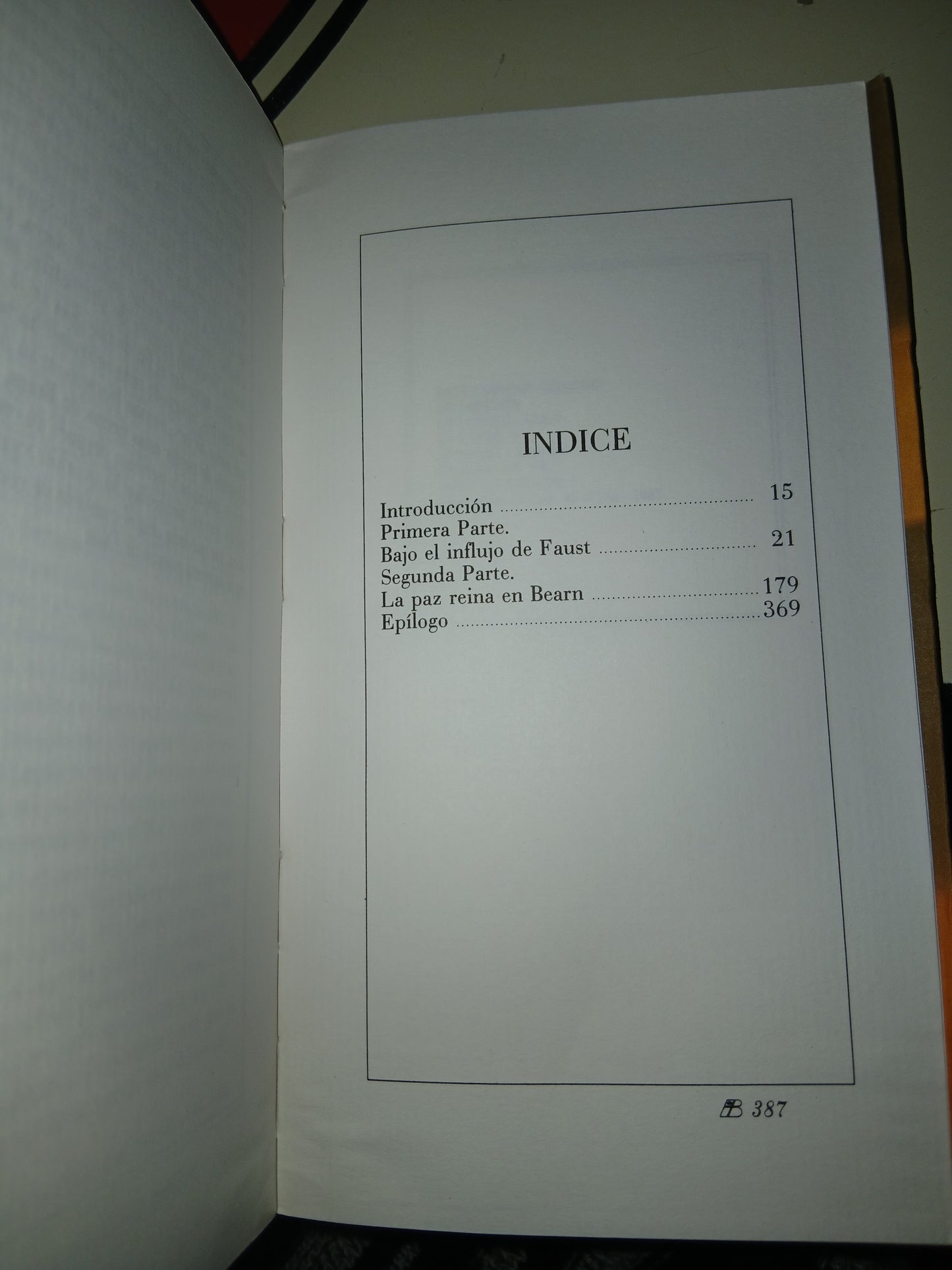 BEARN POR LORENZO VILLALONGA USADO NOVELA LITERARIO 207