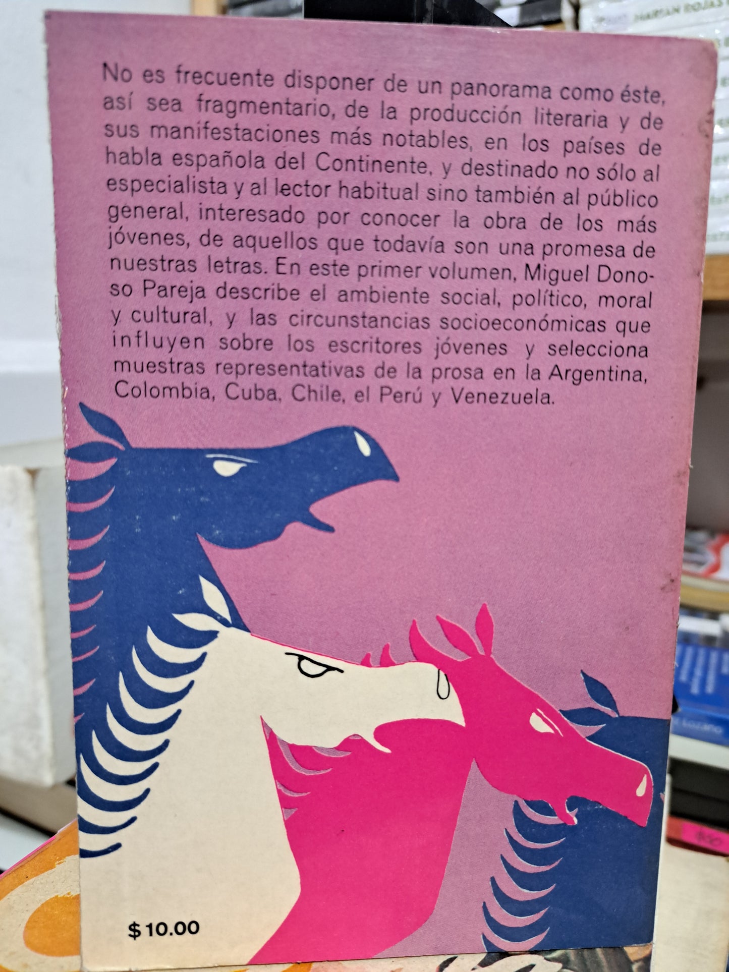 PROSA JOVEN DE AMÉRICA HISPANA I MIGUEL DONOSO PAREJA USADO NOVELA JUÁREZ