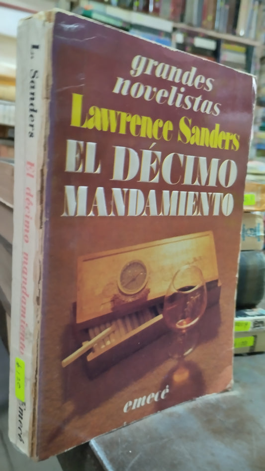EL DECIMO MANDAMIENTO POR LAWRENCE SANDERS LIBRO USADO NOVELAS ALDAMA