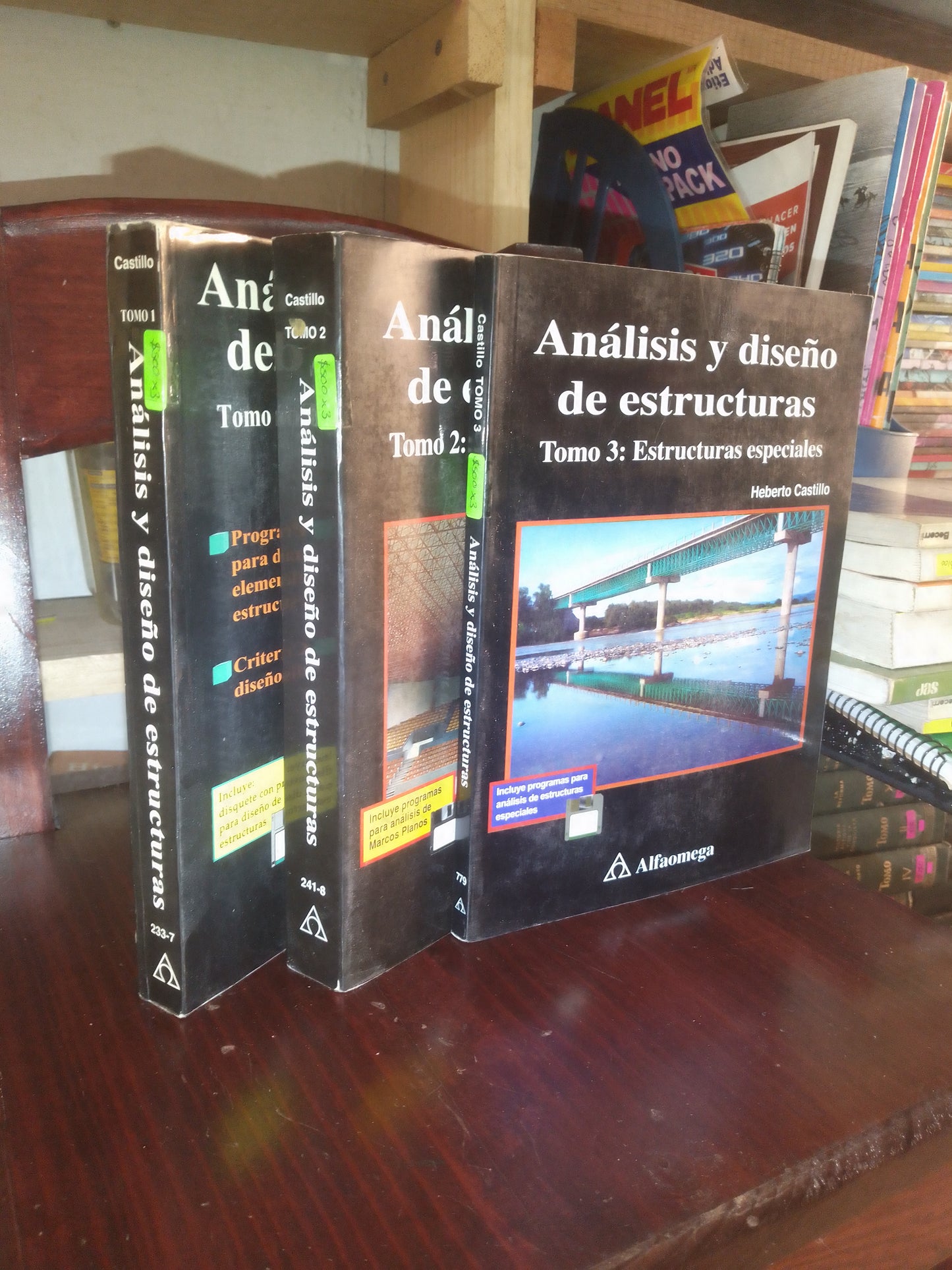 ANÁLISIS Y DISEÑO DE ESTRUCTURAS TOMOS I,II Y III (3 TOMOS POR $500) POR HERIBERTO CASTILLO USADO ARQUITECTURA LITERARIO 207