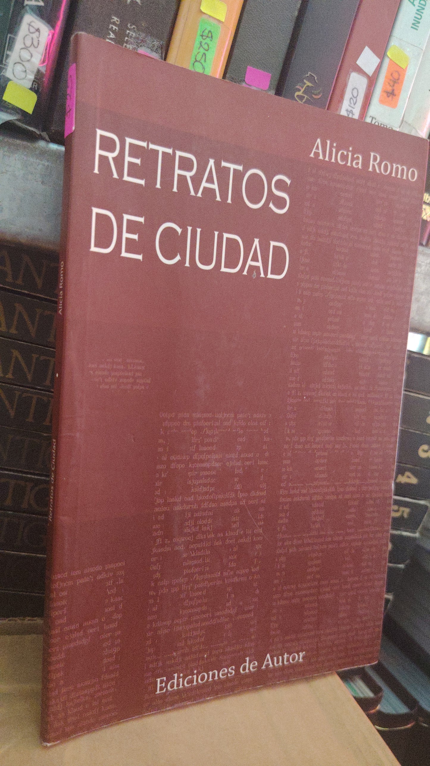 RETRATOS DE CIUDAD POR ALICIA ROMO USADO NOVELA LITERARIO #305