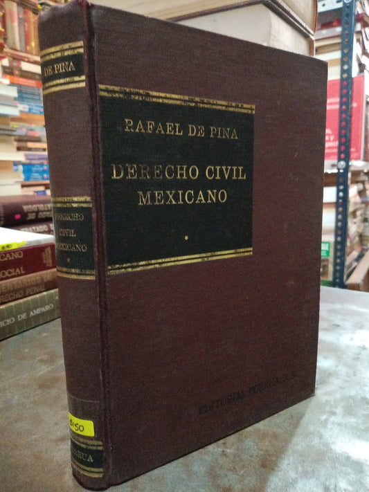 DERECHO CIVIL MEXICANO POR RAFAEL DE PINA USADO DERECHO ALDAMA