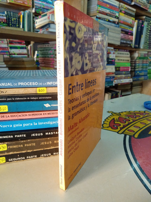 ENTRE LINEAS TERIAS Y ENFOQUES EN LA ENSEÑANZA DE LA ESCRITURA LA GRAMÁTICA Y LA LITERATURA POR MAITE ALVARADO USADO EDUCACIÓN LITERARIO 207