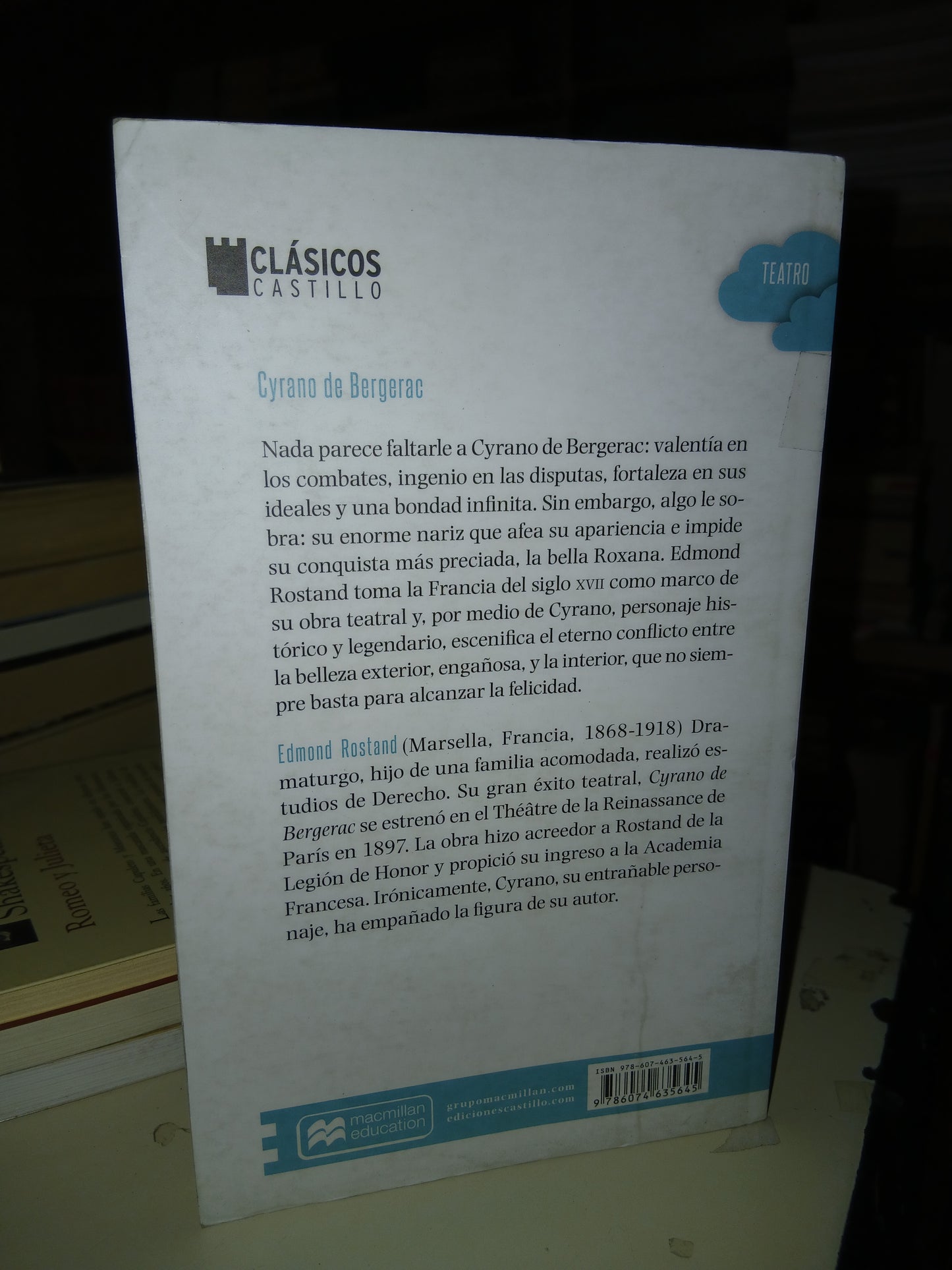 CYRANO DE BERGERAC POR EDMOND ROSTAND USADO TEATRO LITERARIO 207