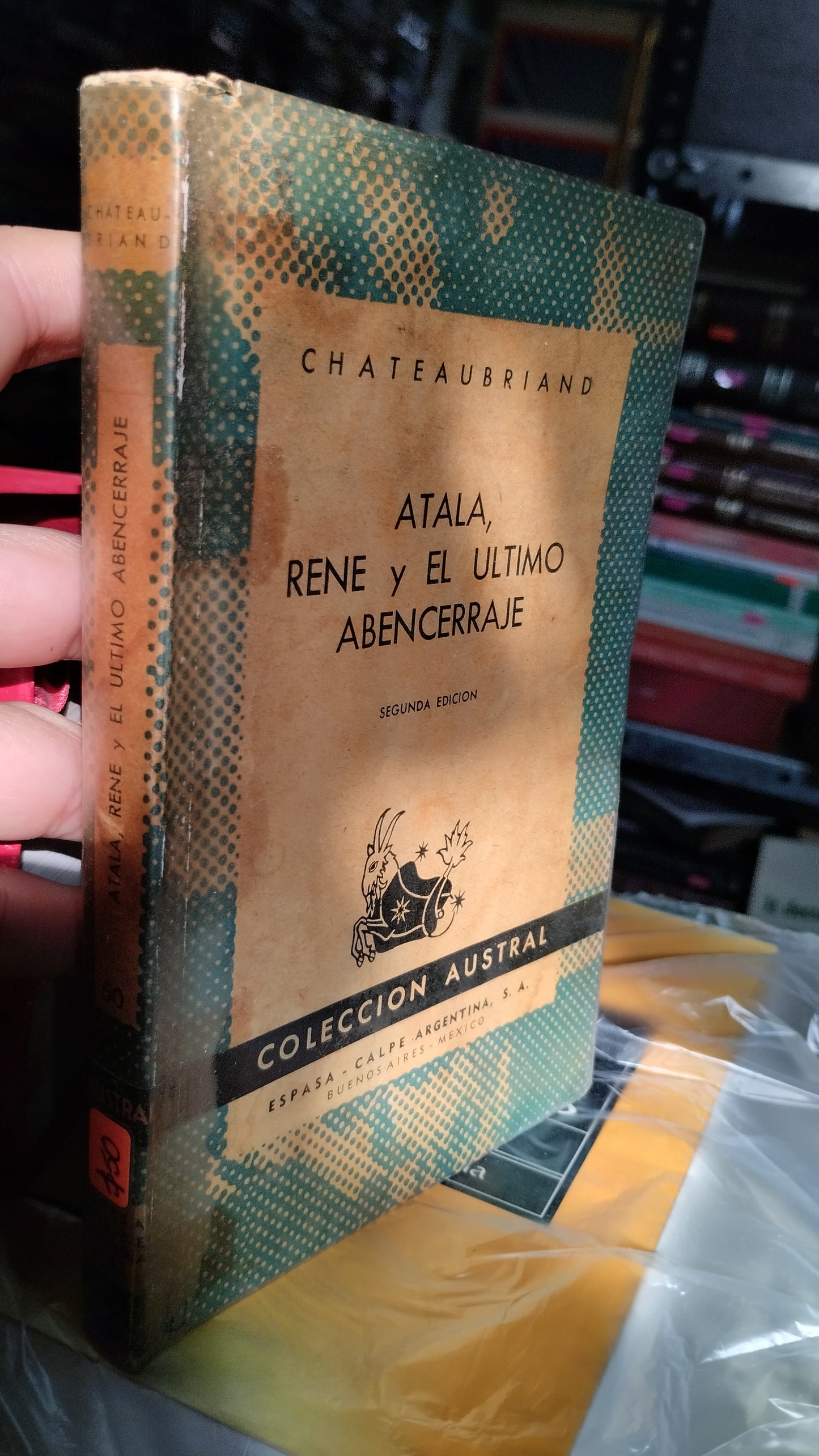 ATALA RENE Y EL ULTIMO ABENCERRAJE POR CHATEAUBRIAND LIBRO USADO ANTIGUO ALDAMA