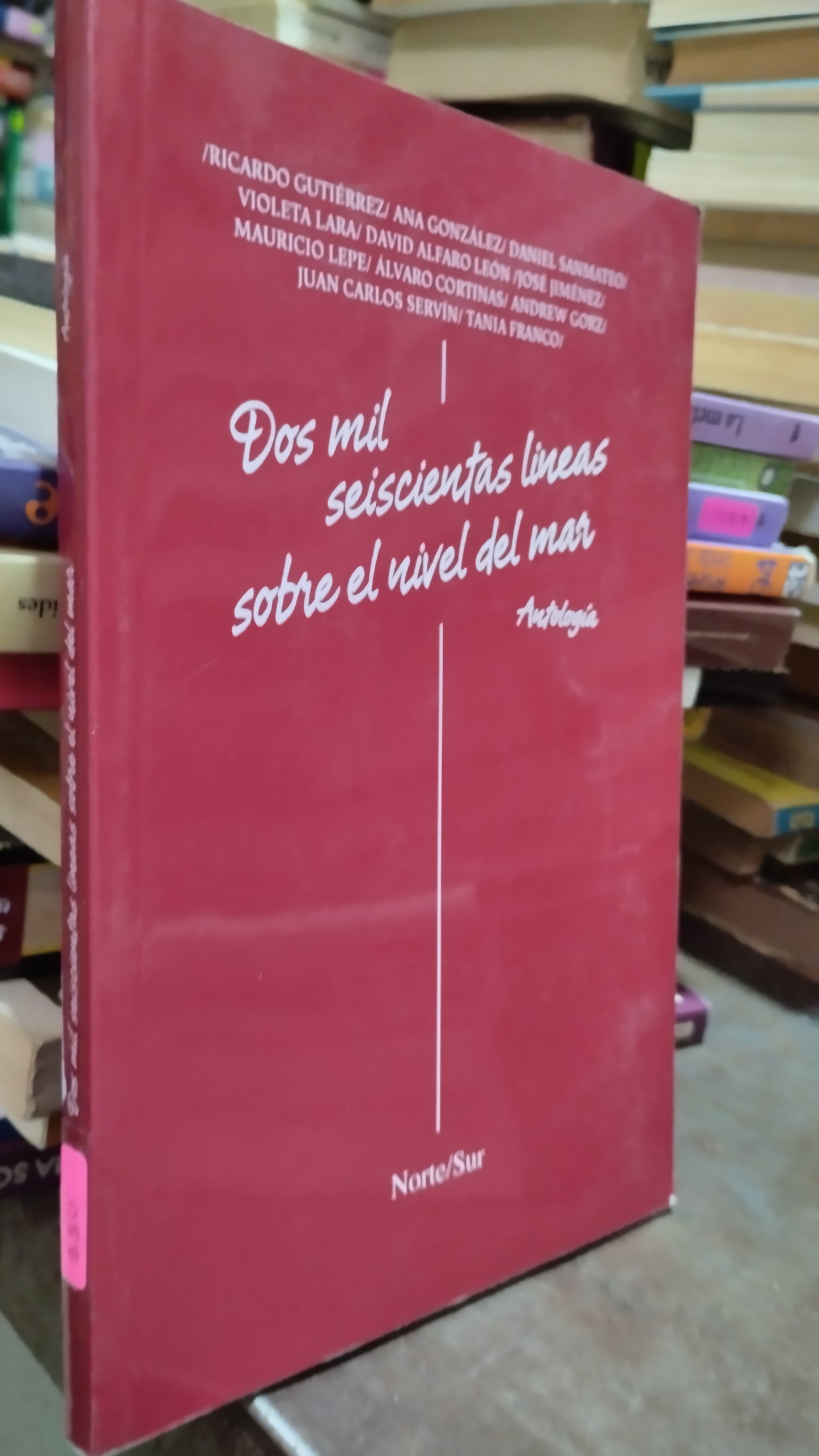 DOS MIL SEISCIENTAS LINEAS SOBRE EL NIVEL DEL MAR POR RICARDO GUTIERREZ LIBRO USADO NOVELAS ALDAMA