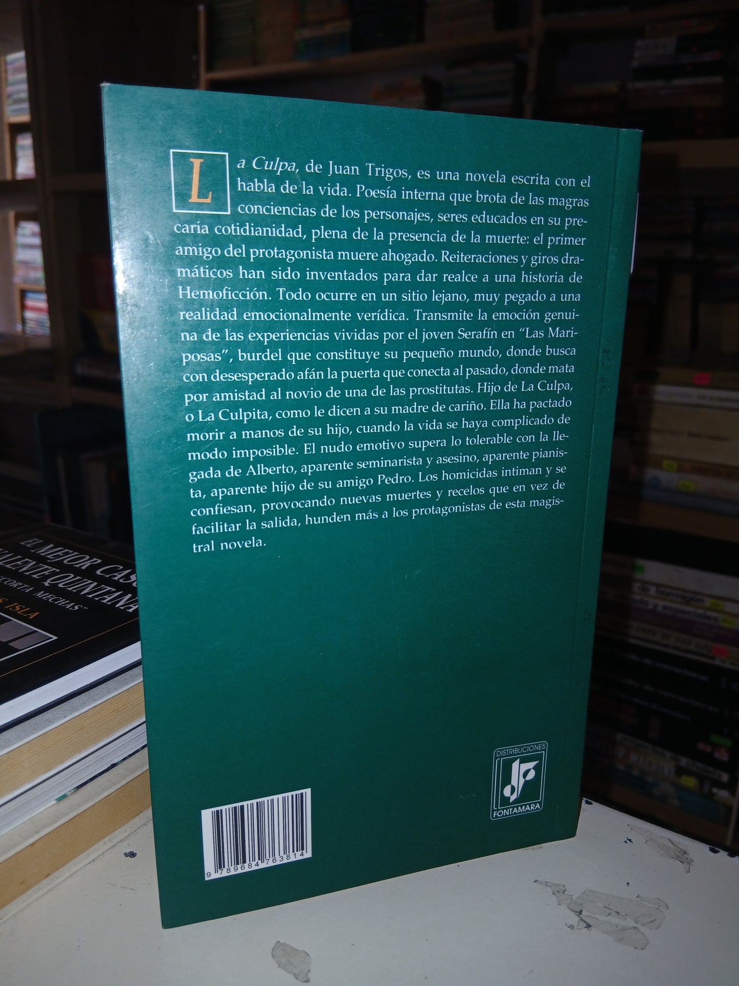 LA CULPA POR JUAN TRIGOS USADO NOVELA LITERARIO 207